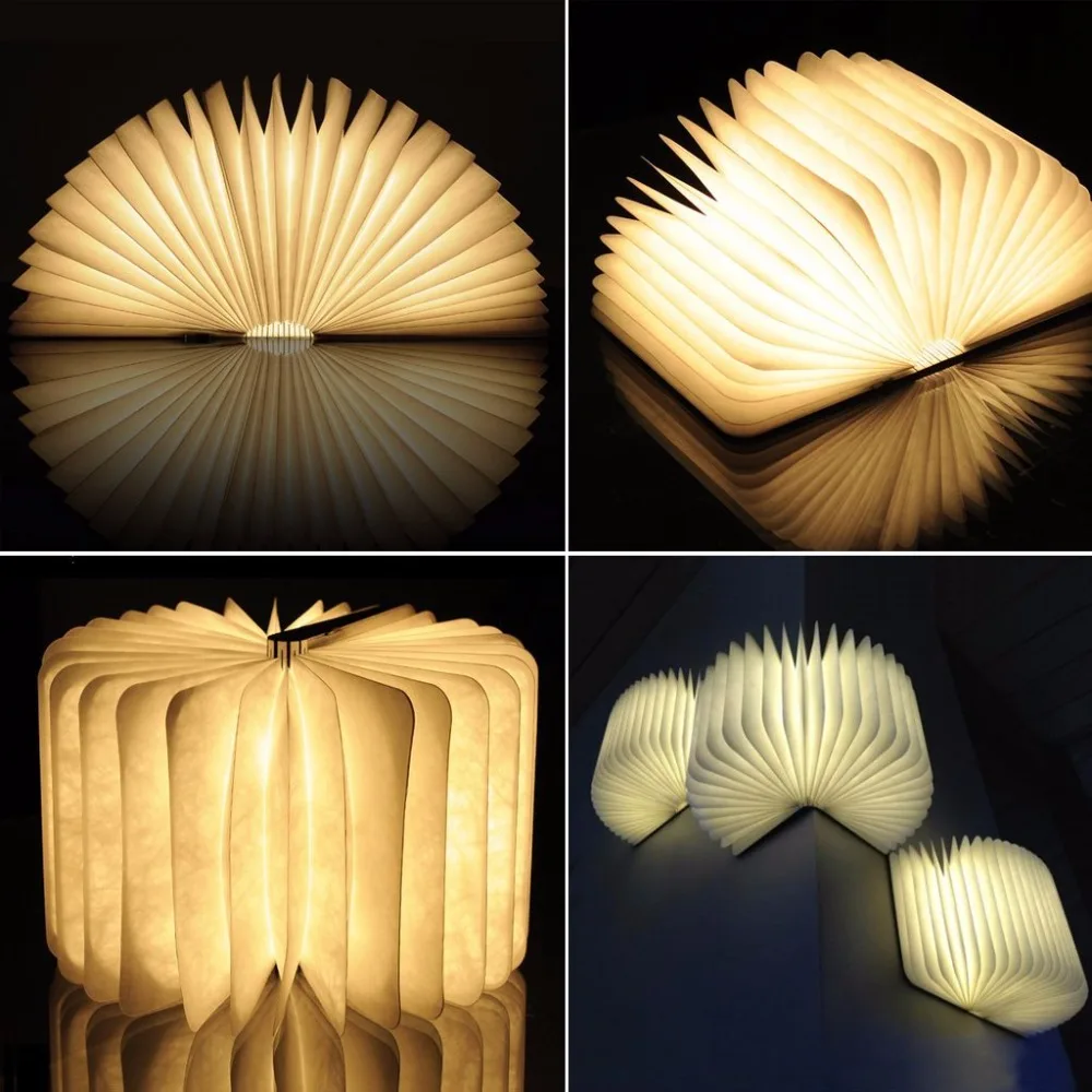 Акция! 3 шт. Деревянные Складные светодиодные ночные светильники Luminaria|booklight led|led