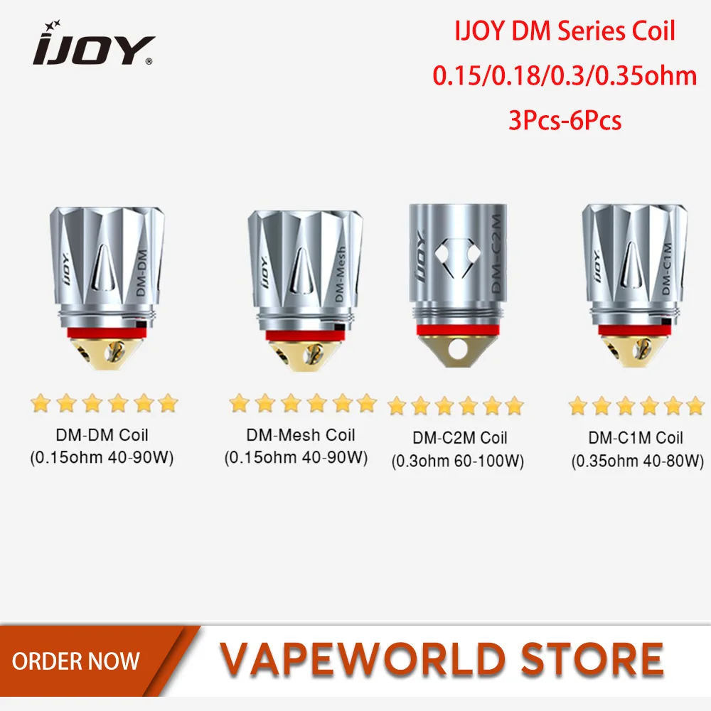 3 шт. 6 IJOY DM катушка C1M/DM DM/DM сетка распылитель Замена ядра для Алмазный Мститель Subohm