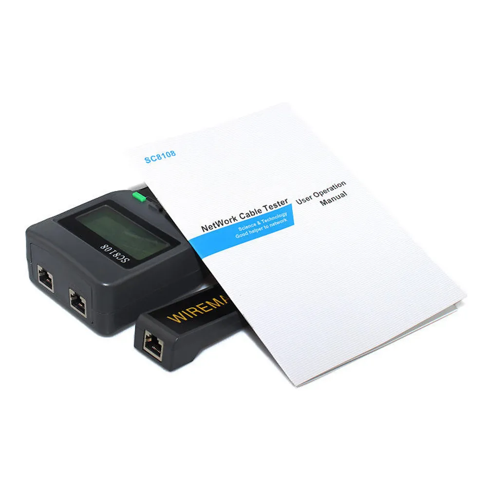 SC8108 Portable LCD Network Tester Meter & LAN Phone Cable Tester & Meter With LCD Display RJ45