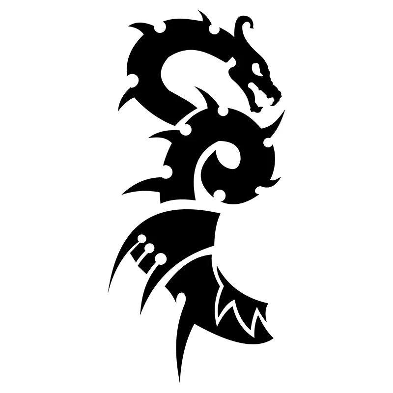Chinese Dragon Loong Art Decals Car Sticker Fashion Vinyl Car-styling Black/white | Дом и сад