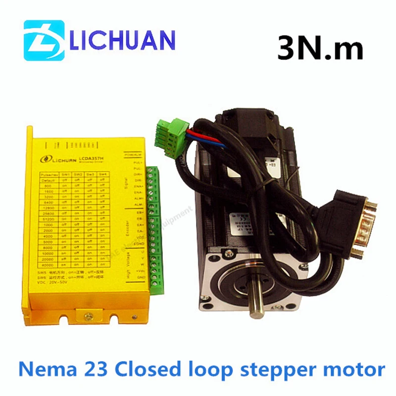3 фазы 3.0нм Nema 23 гибридный сервопривод 57 мм замкнутый цикл шаговый двигатель с