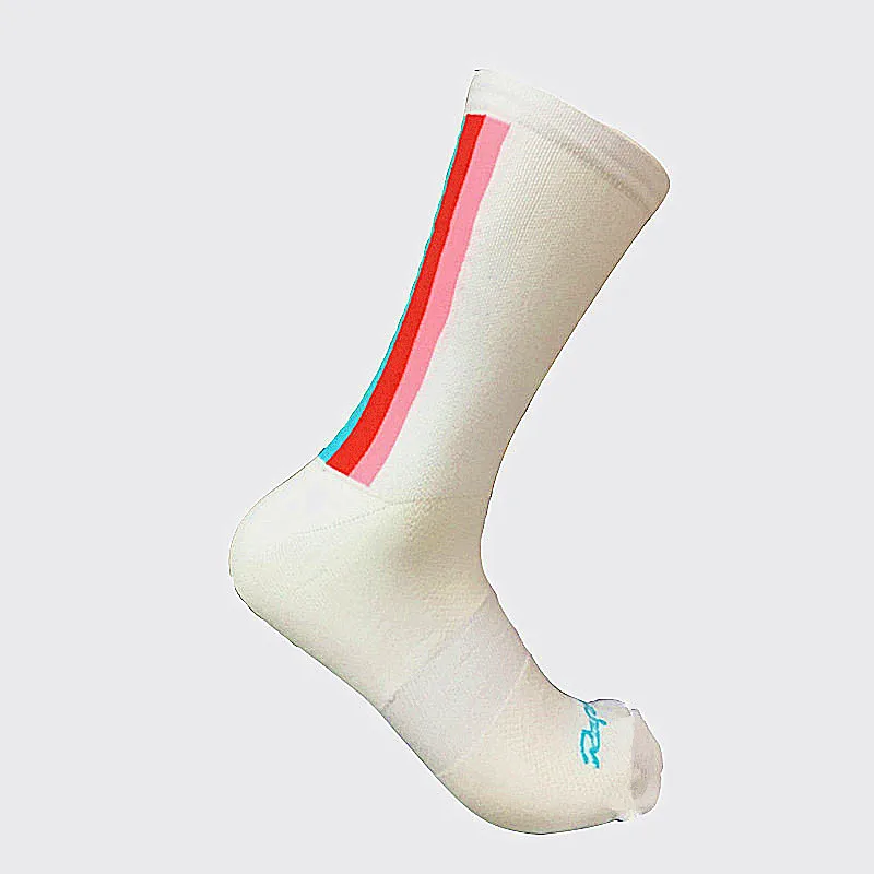 rapha высококачественные профессиональные брендовые дышащие спортивные носки для шоссейного велосипеда, носки для спорта на открытом воздухе, гоночный велосипедный носок, обувь - Цвет: white