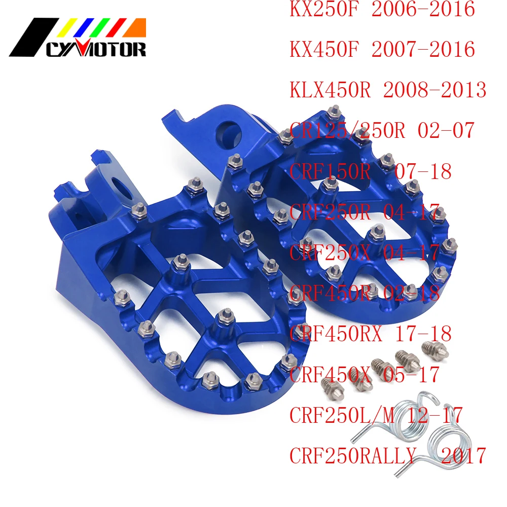 3 ЧПУ мотоцикл подножки мотоцикла подножек для KXF CRF CR TC TE TX FX YZ YZF WR WRF 85 125 150 250 426 450 с героями мультфильма «Холодное сердце», X FX L, M - Цвет: 3