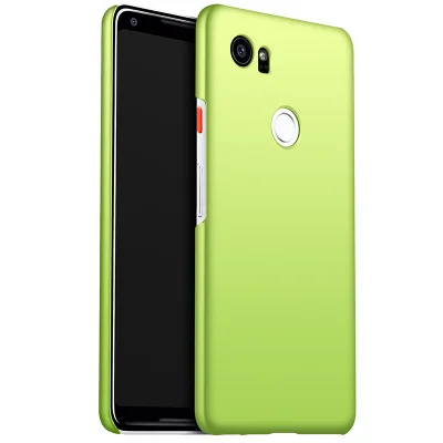 Для Google Pixel 2 2XL Футляр PC тонкий Coque матовая кожа Защитная крышка Чехлы для Google Pixel 2 XL полное покрытие shell - Цвет: green