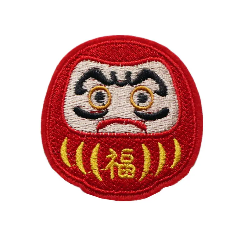 Вышитая нашивка японская счастливая талисман Fu вышивка с помощью утюга солдата