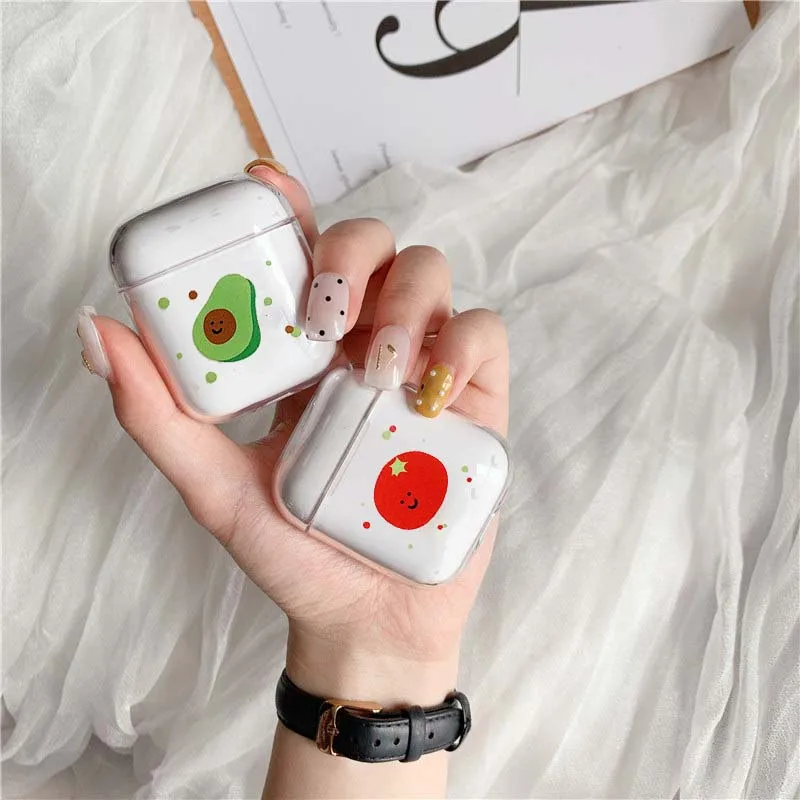 Милый мультяшный Жесткий Чехол для Apple AirPods чехол беспроводной Bluetooth наушники защитный чехол для Airpods прозрачная зарядная коробка