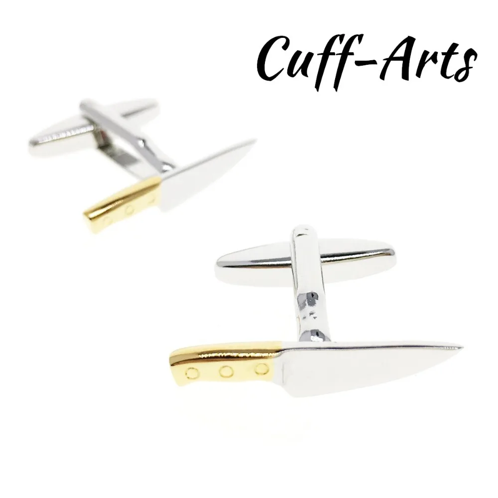 

Cufflinks for Mens Knife Cufflinks Gold Gifts for Men Shirt Cuff links Bijoux Homme Bouton De Manchette by Cuffarts C10209