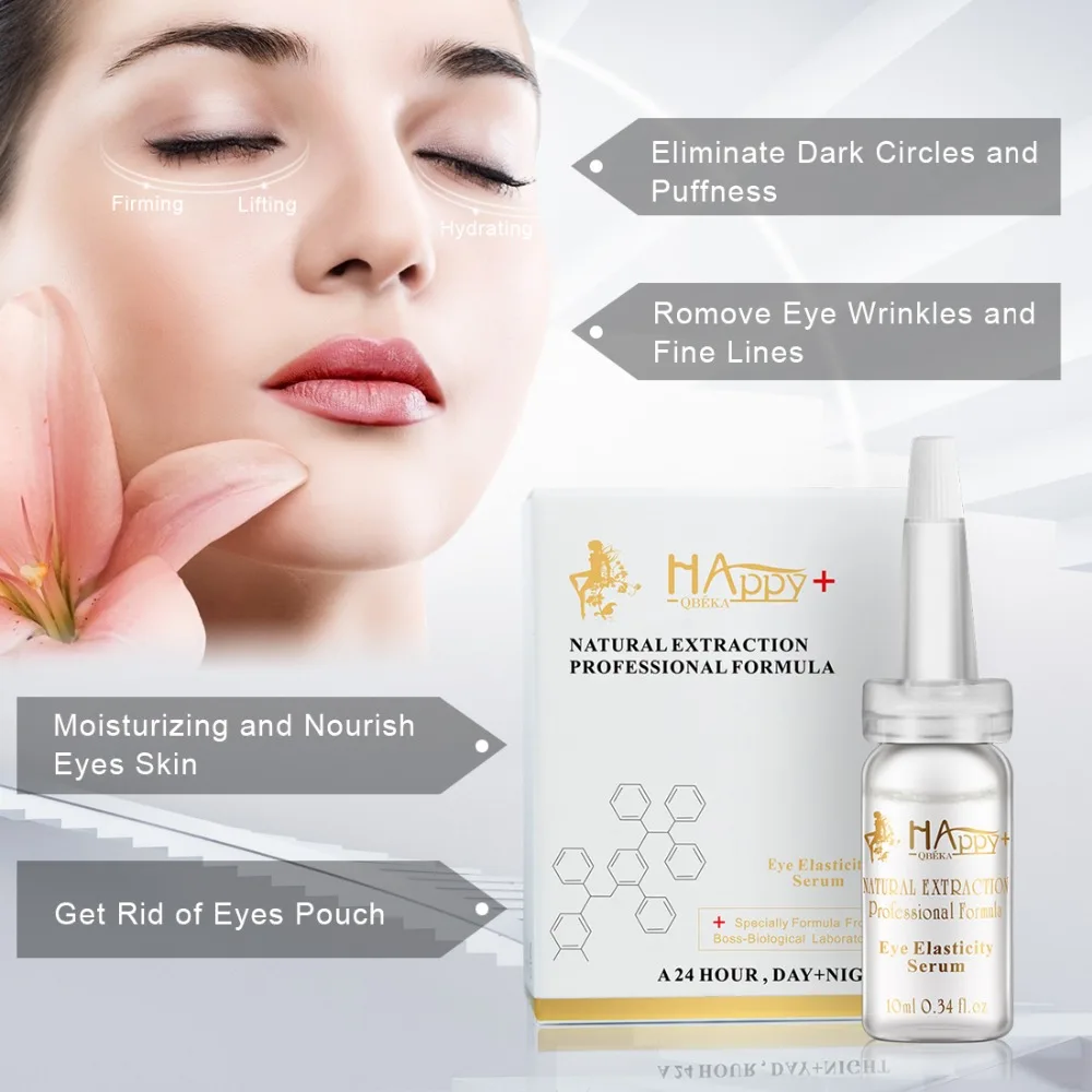9PCS Eye Serum Anti Aging Dark Circles Eyes Essence For Puffiness Fine Lines Eye Bags Q10 Hyaluronic Acid Ingredients