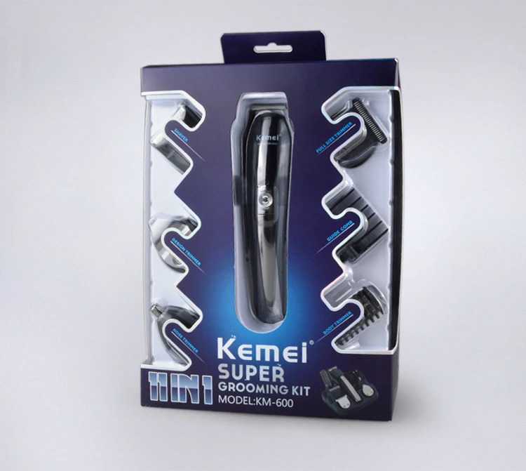 Kemei600 6 в 1 триммер для волос титановая машинка для стрижки волос электробритва триммер для бороды мужские Инструменты для укладки станок для бритья 100-240 В