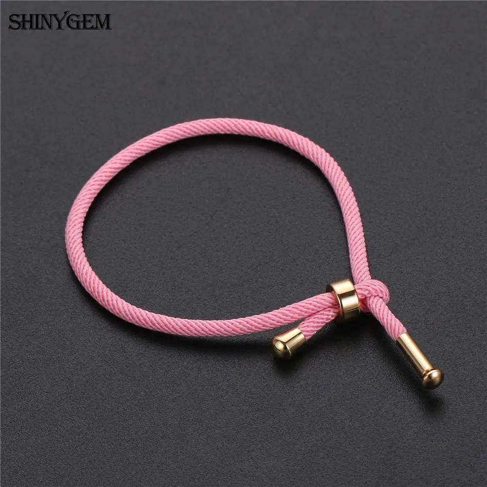 ShinyGem минимализм нить веревка браслеты 15 цветов Регулируемая Веревка пара ручной