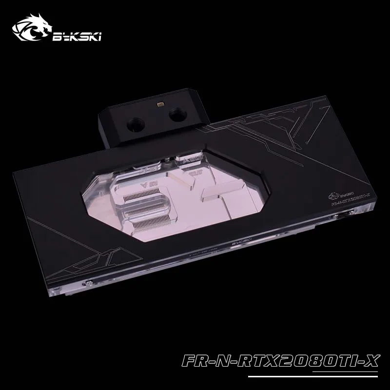 Bykski GPU водный блок для NVIDIA основатель издание все 2080/2080ti Backplane+ DigitalDisplay+ Полное покрытие видеокарты кулер для воды