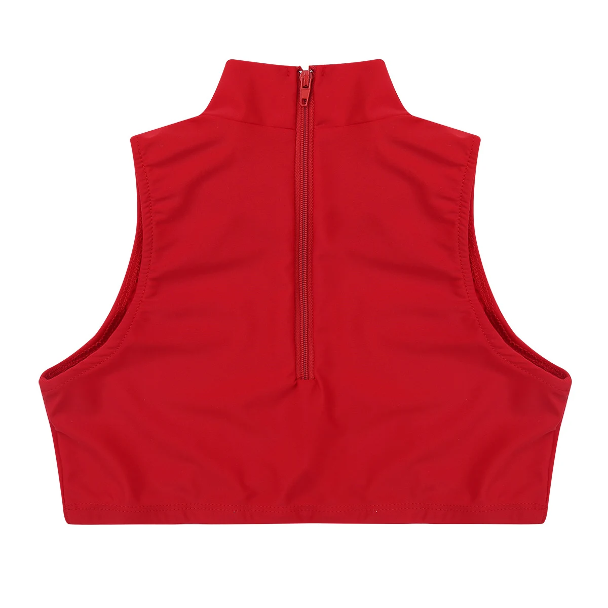 Топ детский без рукавов эластичный на молнии сзади для девочек-подростков |