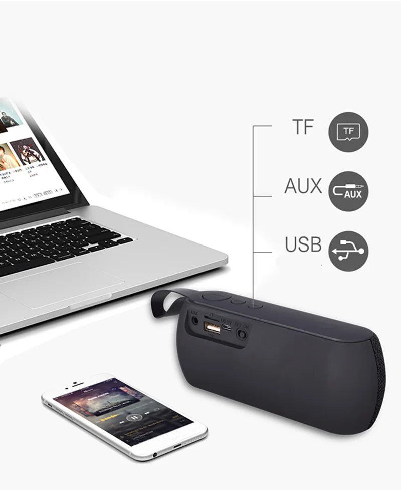 Q106 портативный Bluetooth динамик TF Поддержка Открытый Спорт бас беспроводной для