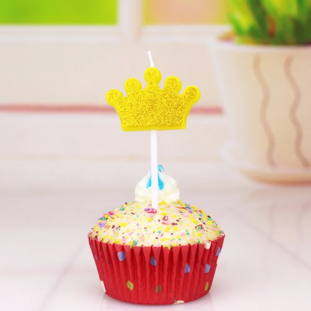 1 шт. сверкающие Свеча для торта Свадебная вечеринка свечи "Happy Birthday" для торта вечерние торт украшение на верхушку золото/Серебряная Свеча изделия для декорации