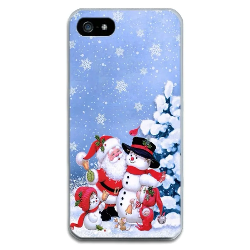Силиконовые Рождественский лось чехол для 7 Coque мягкий ТПУ ipone 6S CapinhaNew год iPhone E 5 8