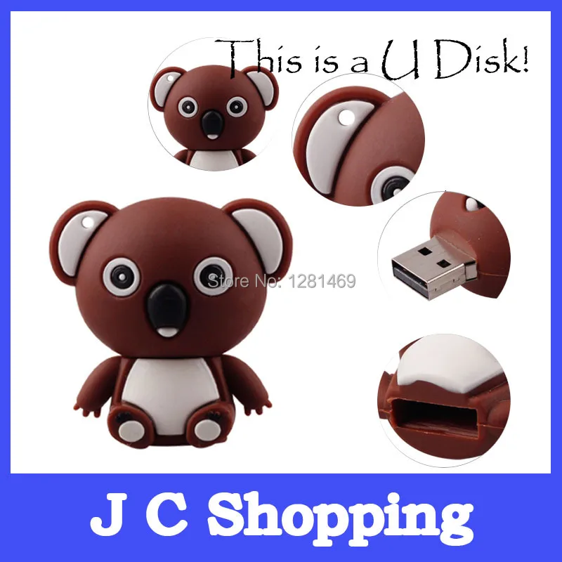 Usb флеш-накопитель мультяшная Милая австралийская коала модель usb 2 0 u флеш-диск 2G