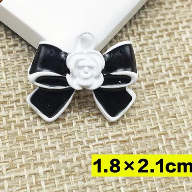 5pcs/lot High Quality Alloy Bowknot Charms Necklace Pendants DIY Jewelry Accessories bracelet Charm Flower Rose 18mm*21mm |