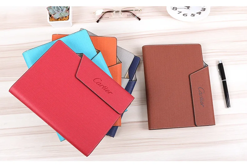 A5 Business Notebook производителей кожи на заказ ноутбук полноценно Магнитная застежка ноутбуки с отрывными листами пользовательские логотипом