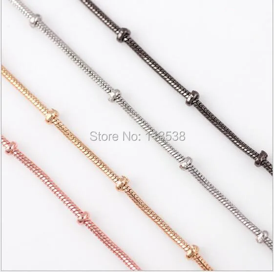 

2016 New 20pcs/lot 1.2mm Chains necklace 60cm 24inch 4 colors