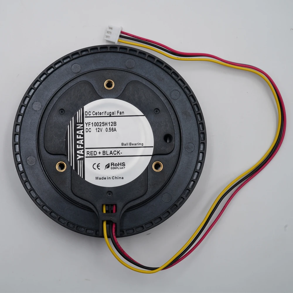 10025 DC 12V тихий очиститель центробежный вентилятор, бесщеточный двигатель постоянного тока, автомобильный очиститель воздуха вентилятор, Габаритные размеры 100*25 мм YF10025H12B