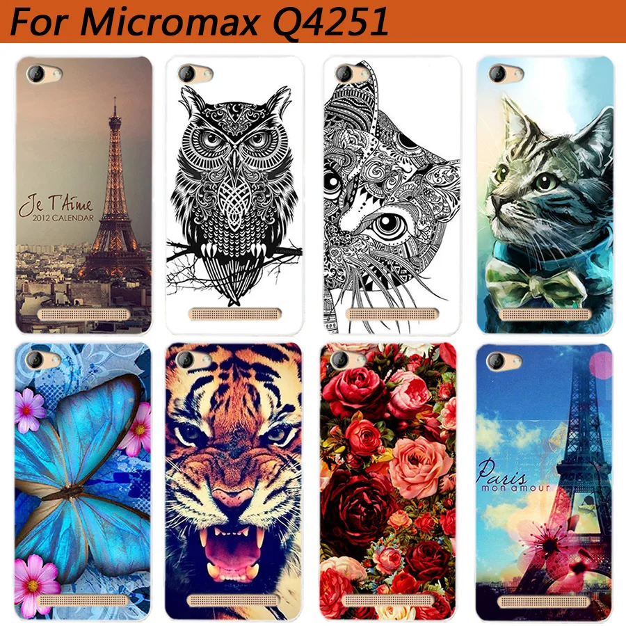 Чехол с 3D рисунком для Micromax Q4251 чехол s Мягкая силиконовая задняя крышка из ТПУ Для