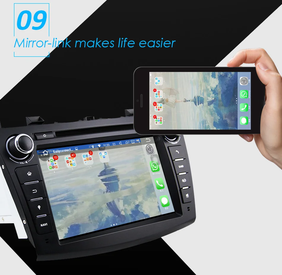 Eunavi Android 9 Car DVD for MAZDA 3 2007-2012 2 din Multimedia radio stereo player gps navigation 1024*600 HD dsp Octa core