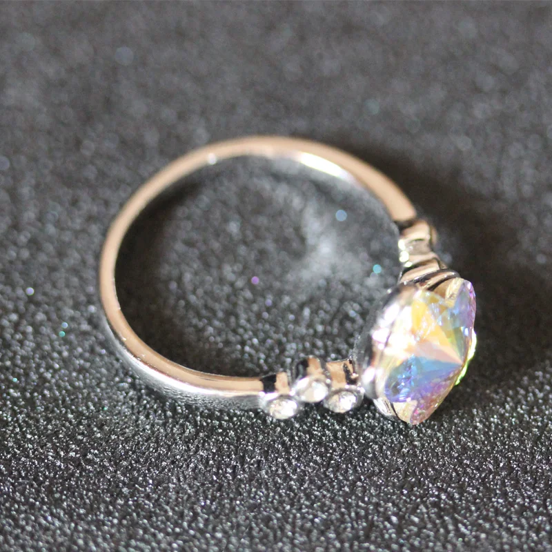 Анка Кристаллы с настоящими Австрийскими кристаллами Кольцо “Цветок” Мода Для