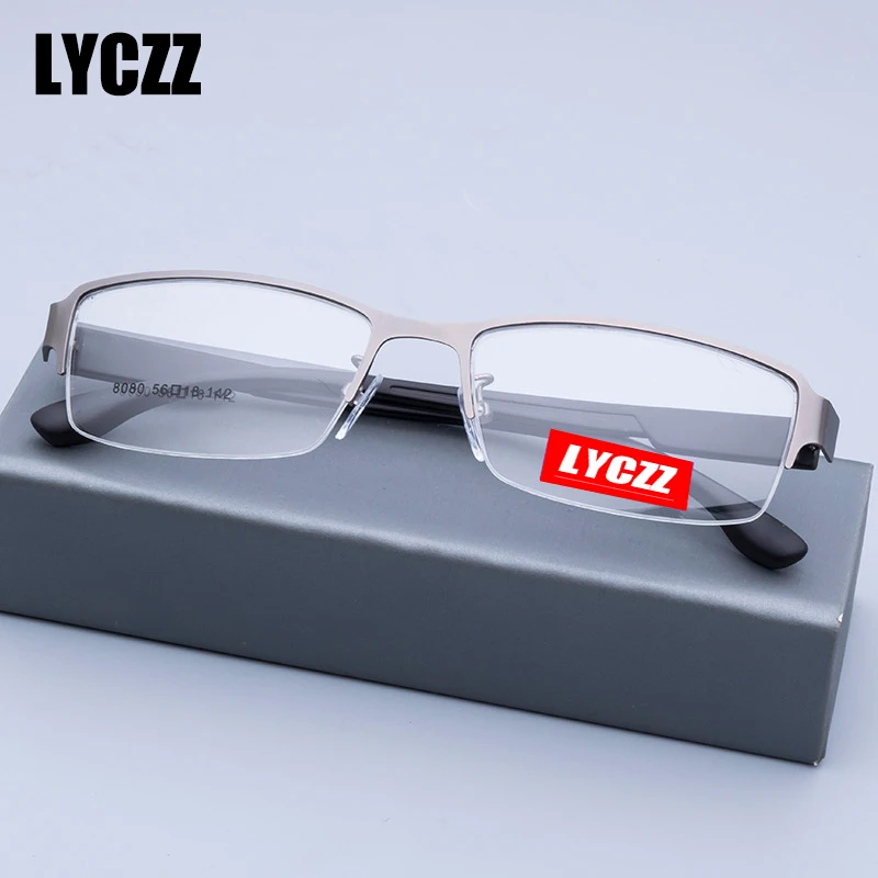 Lyczz Металл полный обод Сверхлегкий очки с покрытием Рама удобные TR90 ноги рыбной