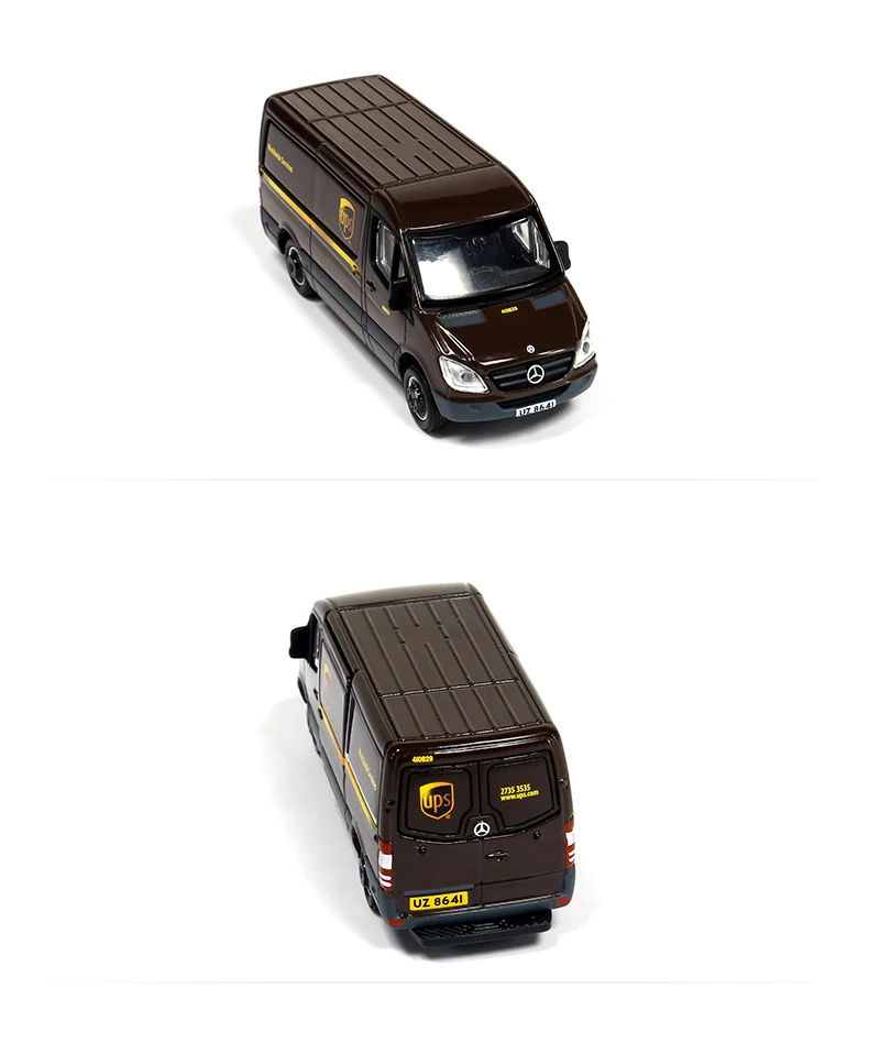 1: 64 литой металл Ups Express Mercedes Benz Sprinter грузовик сцена модель игрушечный автомобиль