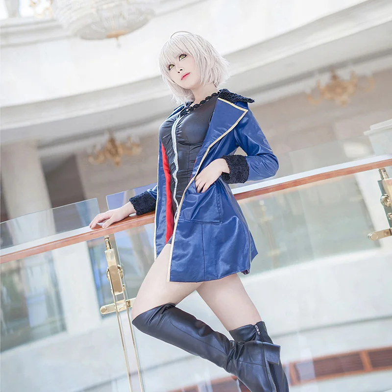 Аниме! Fate/Grand Order Shinjuku Phantom Incident Alter Jeanne d'Arc черная сексуальная униформа косплей