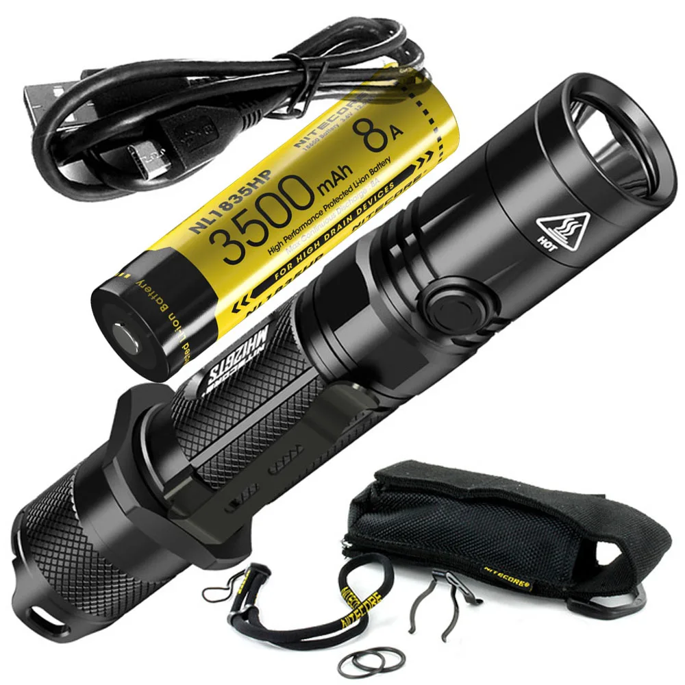 NITECORE MH12GTS тактический фонарь XHP35 HD max 1800 люмен луч бросок 226 м USB непосредственно заряжаемый факел Открытый свет