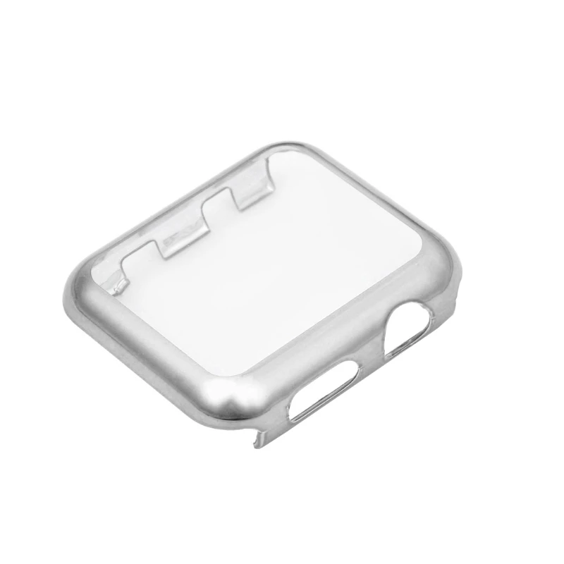 Silver 1pc 38mm Ultra-Thin Full Screen Protector Cover PC Case For Apple Watch - Цвет: Silver