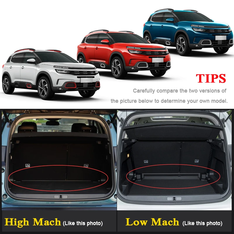 Для Citroen C5 Aircross низкий/высокий Mach 2018 2019 автомобильный коврик для обуви задний