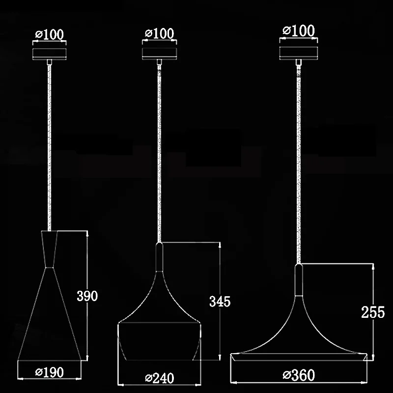 Подвесной светильник ABC 3 шт./лот алюминиевый музыкальный инструмент из белого