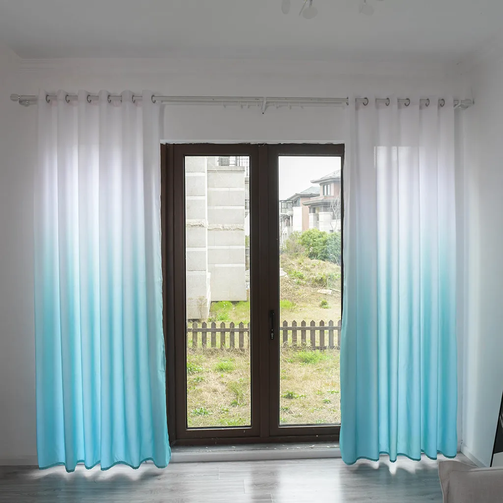 Элегантная прозрачная занавеска градиентного цвета 1 шт. тонкая фатиновая