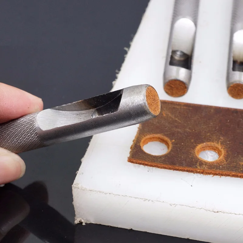 DIY кожаный инструмент для перфорации с круглыми отверстиями качественные