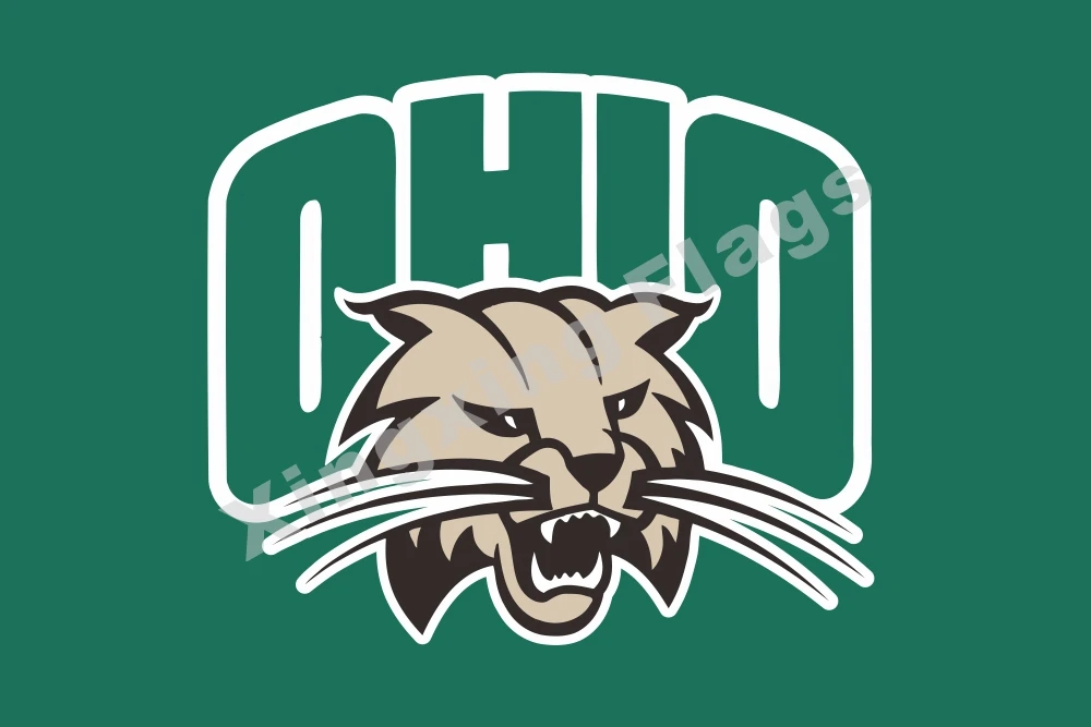 Огайо Bobcats Национальный флаг 3ft X 5ft полиэстеровый баннер Летающий Размер № 4 90*150