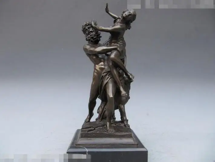 Hades Grab Persephone Бронзовая статуя телесного цвета и Художественная Скульптура Cerberus