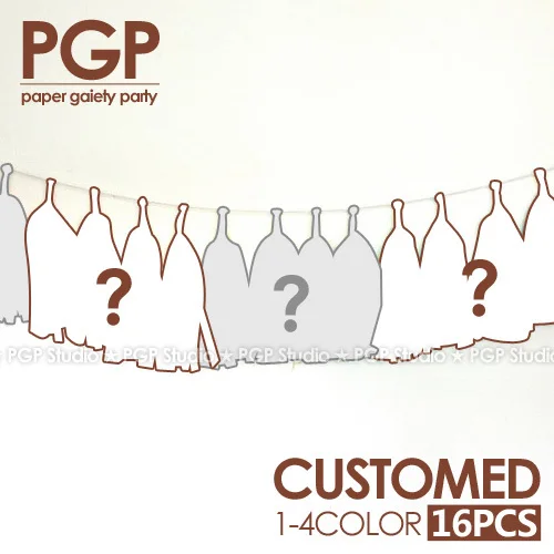 [PGP] 100cmCustomed цветная тканевая бумага с кисточками гирлянда для детей первая леди