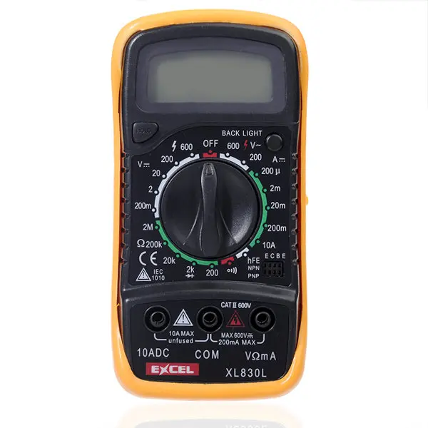 

Цифровой вольтметр EXCEL XL830L с ЖК-дисплеем, Омметр, амперметр, мультиметр, тестер