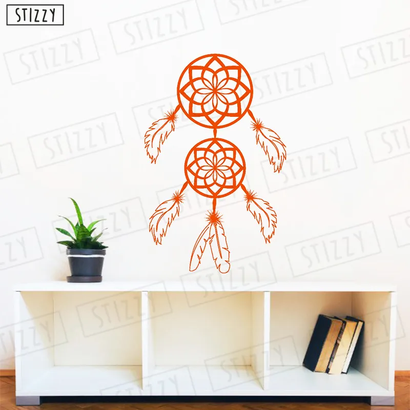 STIZZY Wall Decal Dream Catcher Vinyl Stickers Window Art Mural Modern Talisman Amulet Home Decor Interior Design Gift C70 | Дом и сад
