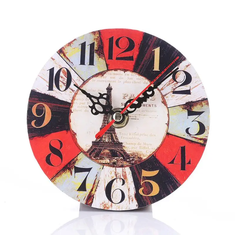 12 см винтажные деревянные настенные часы, креативные бесшумные часы для дома, кафе, кухни, настенные часы, часы для украшения дома, ретро настенные часы
