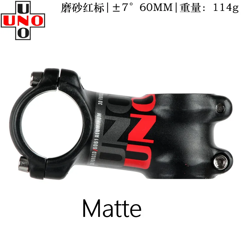Matte 7 degree 60mm UNO красный вынос руля велосипеда Сверхлегкий 7 17 градусов MTB дорожный велосипед стволовых для вилка 28,6 31,8 мм 60/70/80/90/100/110/120/130 мм велосипедный вынос руля King Kalloy - Цвет: Matte 7 degree 60mm