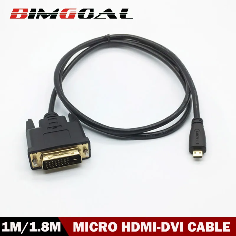 Высокоскоростной микро кабель HDMI DVI D 24 + 1 папа Кабель для|micro hdmi to dvi|micro tomicro |