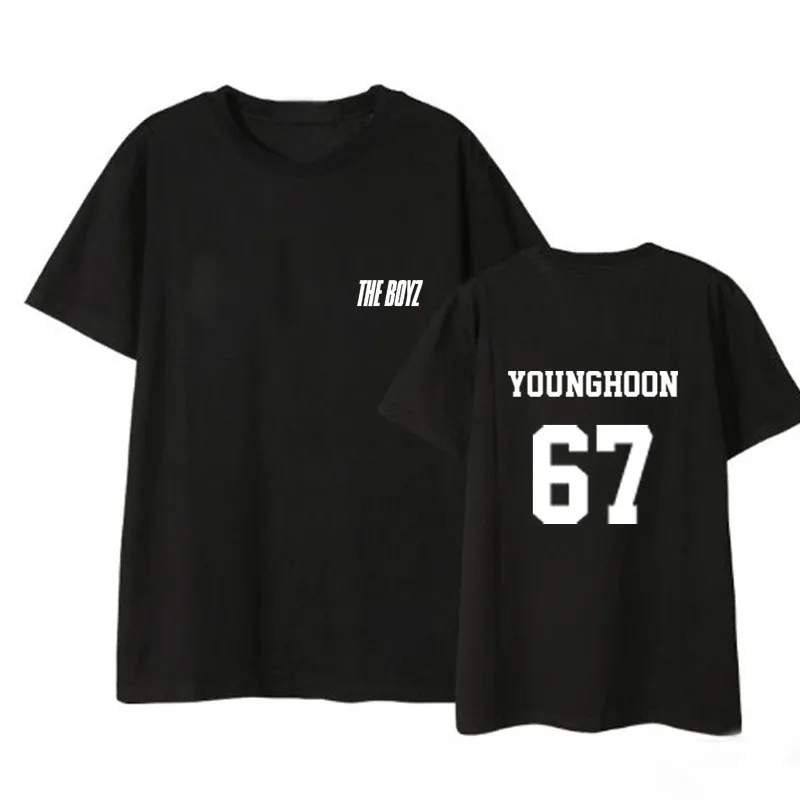 Футболки Kpop THE BOYZ The First Member Album, Повседневная Свободная одежда в стиле хип-хоп, футболка, топы с короткими рукавами, футболка, DX667