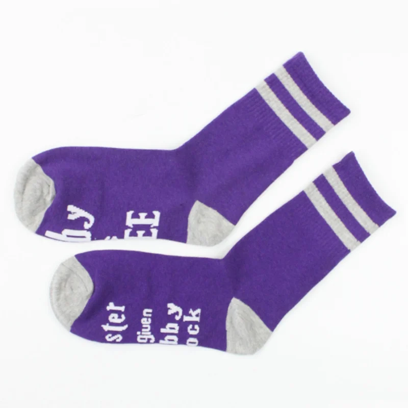 Лидер продаж 1 пара унисекс женские и мужские вязаные носки с буквами до середины