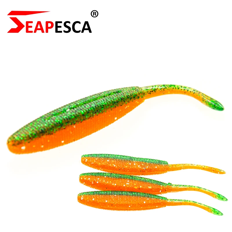 SEAPESCA 3 шт./лот 95 мм 5 4 г мягкие Рыбалка приманки двойной цвета воблер личинка