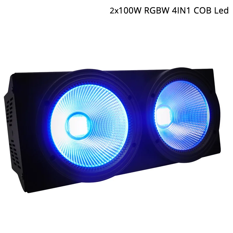 LED COB RGBW 2 шт. 200 Вт Светодиодный светильник для умывания 2eye 2x100 Вт прожектор сценический светильник СВЕТОДИОДНЫЙ матричный Блиндер светильник DMX сценический светильник для шоу Conce - Цвет: LED COB RGBW