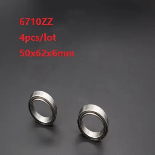 4 шт./лот 6710ZZ 6710 ZZ 6710Z шарикоподшипники 50x62x6 мм двойная металлическая крышка глубокий шаровой подшипник 50*62*6 мм