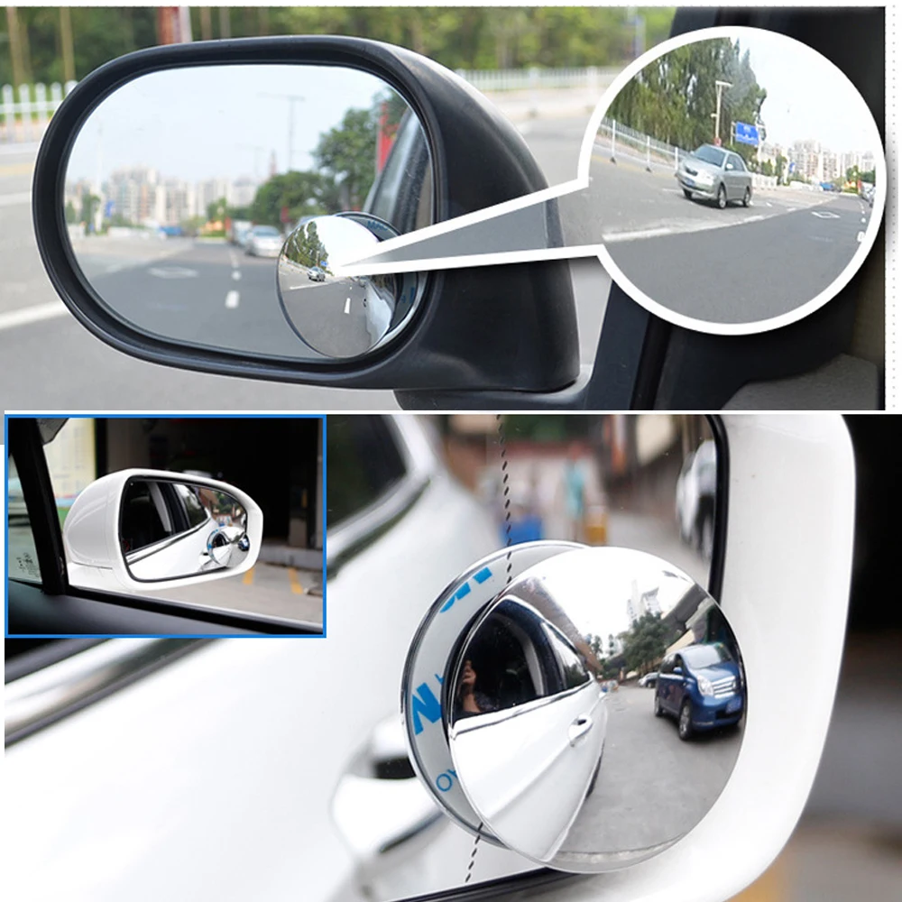 Mini Blind Spot mirror 360 Degree frameless Car ultrathin Wide Angle Round Convex Rear view for parking | Автомобили и мотоциклы